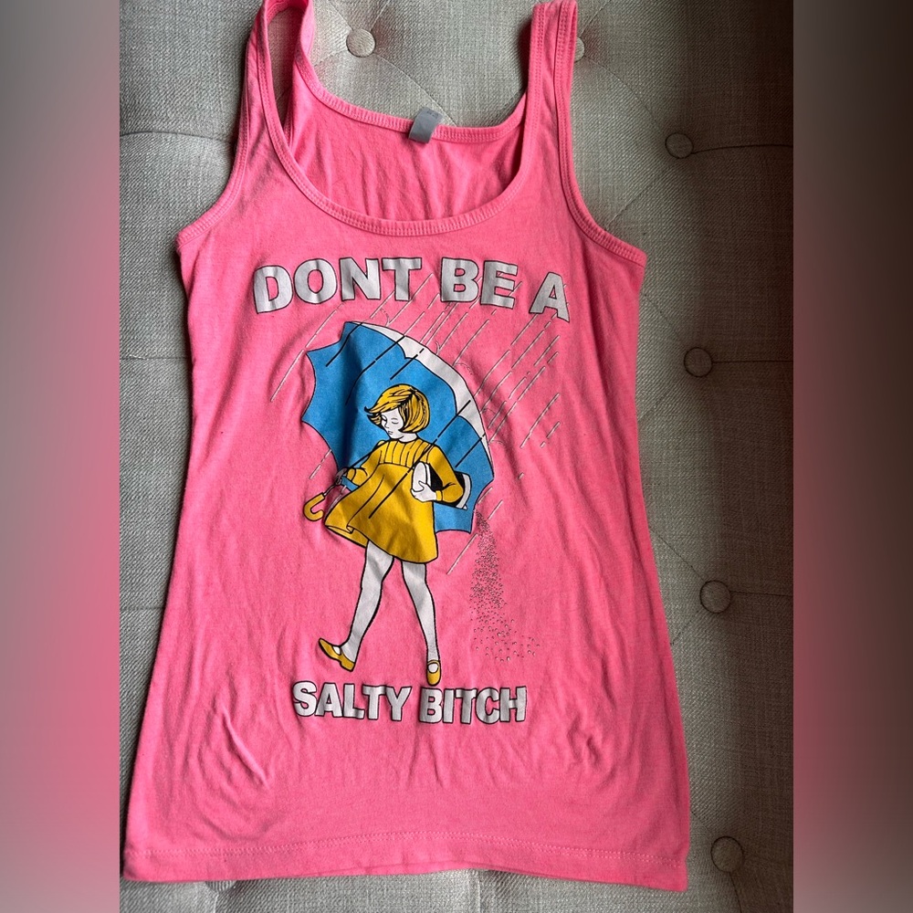 Salty B novelty tank top Morton’s Salt S